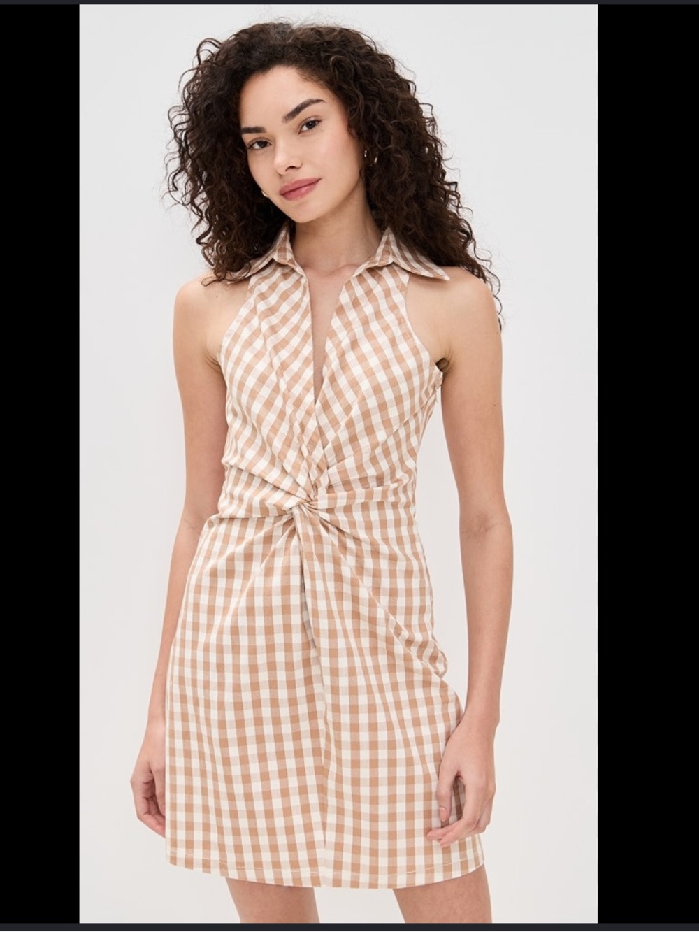 Cinq a Sept gingham denim mckenna dress